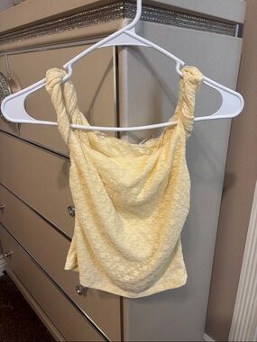 Yellow Floral Lace Matching Set